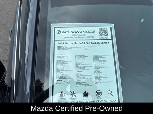 Certified 2026 MAZDA MAZDA3 Carbon AWD/4WD image 69