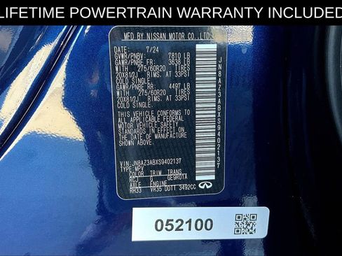 Certified 2025 INFINITI QX80 Pure image 45