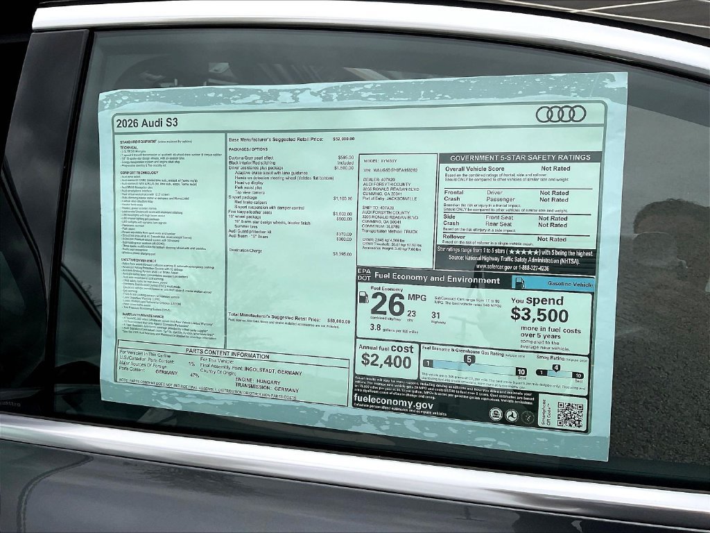 New 2026 Audi S3 Premium AWD/4WD image 14