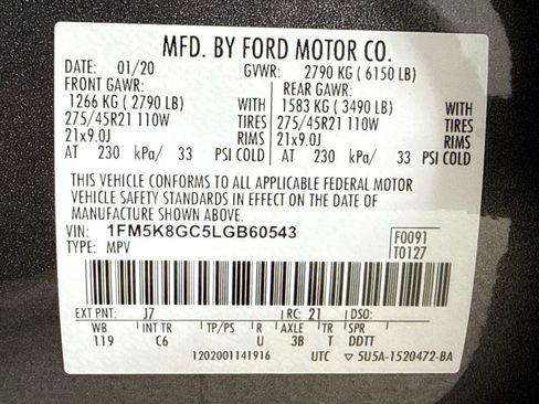 Used 2020 Ford Explorer ST w/ ST High-Performance Pack AWD/4WD image 29