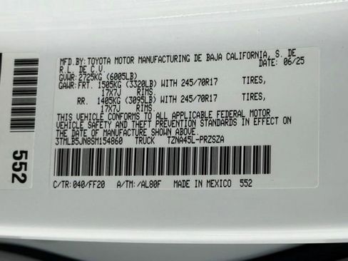 New 2025 Toyota Tacoma SR5 image 55