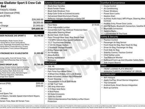 New 2026 Jeep Gladiator Sport AWD/4WD image 4
