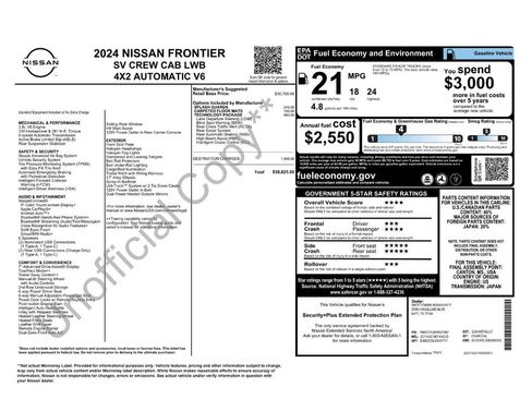 Used 2024 Nissan Frontier SV w/ Technology Package RWD image 30