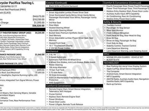 Used 2023 Chrysler Pacifica Touring-L w/ Uconnect Theater Family Group AWD/4WD image 8