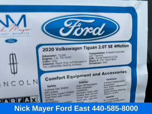 Used 2020 Volkswagen Tiguan SE w/ Panoramic Sunroof Package image 23