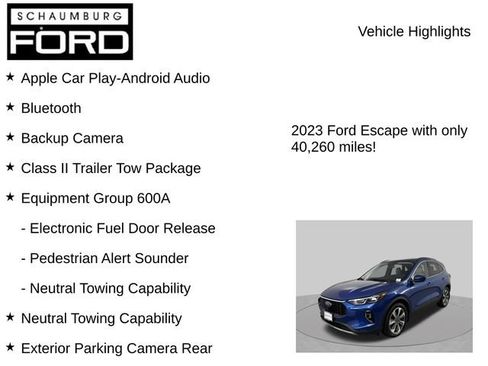 Used 2023 Ford Escape Platinum w/ Class II Trailer Tow Package AWD/4WD image 7