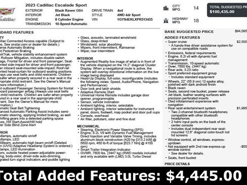 Used 2023 Cadillac Escalade Sport image 3