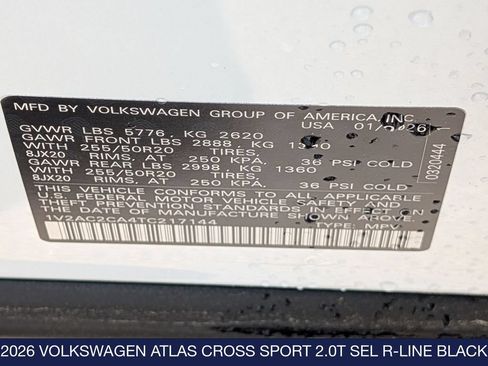 New 2026 Volkswagen Atlas Cross Sport SEL R-Line AWD/4WD image 35
