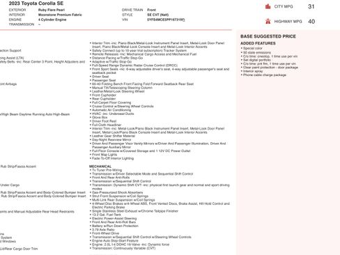 Used 2023 Toyota Corolla SE image 4