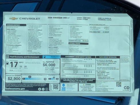 New 2026 Chevrolet Suburban LT image 18