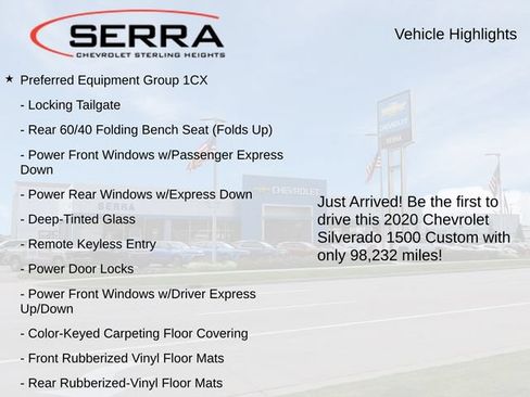 Used 2020 Chevrolet Silverado 1500 Custom w/ Custom Value Package AWD/4WD image 3
