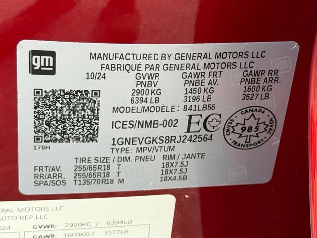 Certified 2024 Chevrolet Traverse LT AWD/4WD image 23