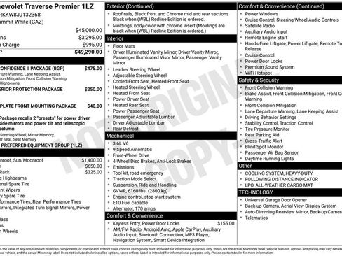 Used 2018 Chevrolet Traverse Premier w/ Driver Confidence II Package image 2