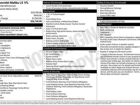 Used 2023 Chevrolet Malibu LS w/ Driver Confidence Package FWD image 7