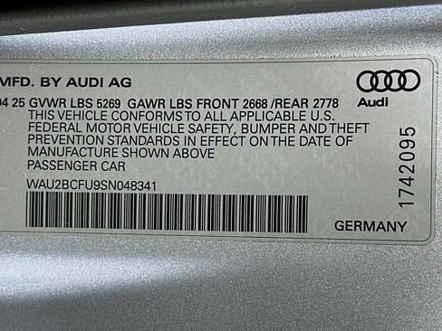 Used 2025 Audi A5 2.0T Premium Plus w/ Premium Plus AWD/4WD image 24