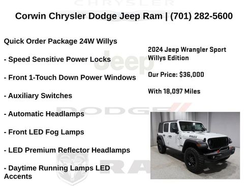 Certified 2024 Jeep Wrangler Willys image 20