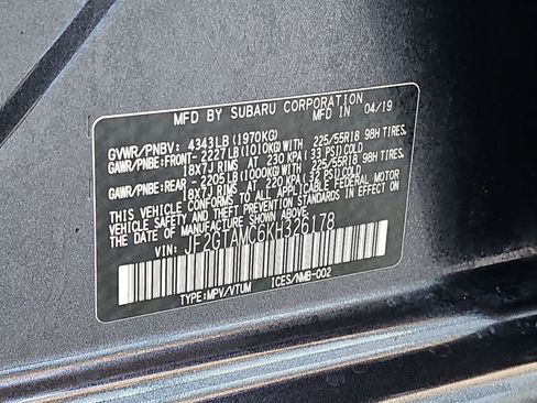 Used 2019 Subaru Crosstrek 2.0i Limited AWD/4WD image 42
