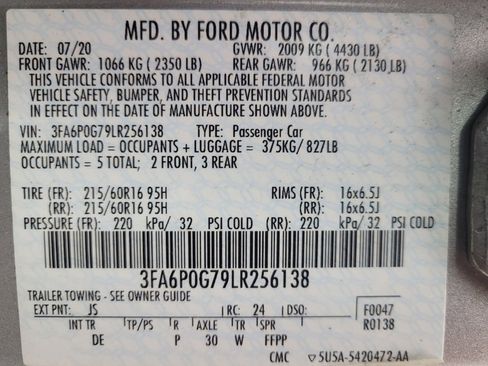 Used 2020 Ford Fusion S image 33