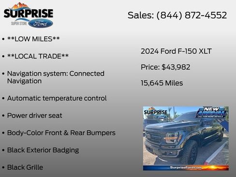Certified 2024 Ford F150 XLT w/ XLT Black Appearance Package AWD/4WD image 20
