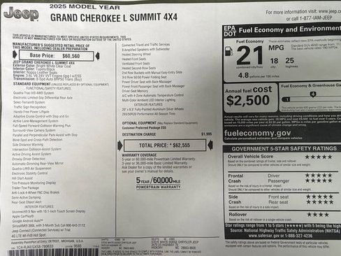 New 2025 Jeep Grand Cherokee L Summit image 44