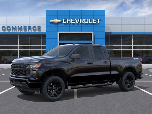 New 2026 Chevrolet Silverado 1500 Custom w/ Turbomax Blackout Package AWD/4WD image 2