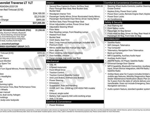 Certified 2017 Chevrolet Traverse LT w/ Style and Technology Package FWD image 11