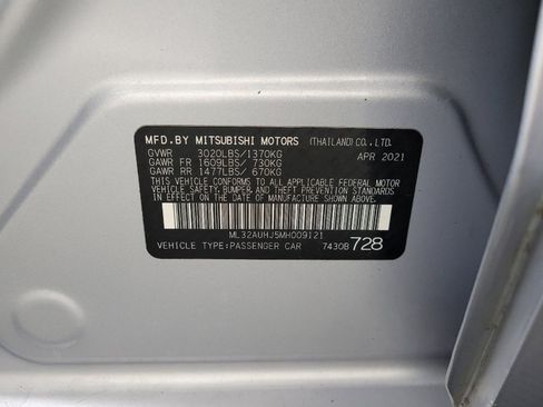 Used 2021 Mitsubishi Mirage LE FWD image 33