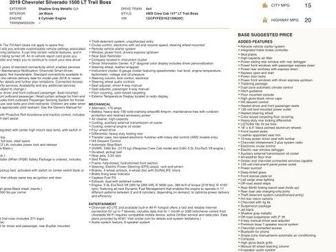 Used 2019 Chevrolet Silverado 1500 LT Trail Boss image 5