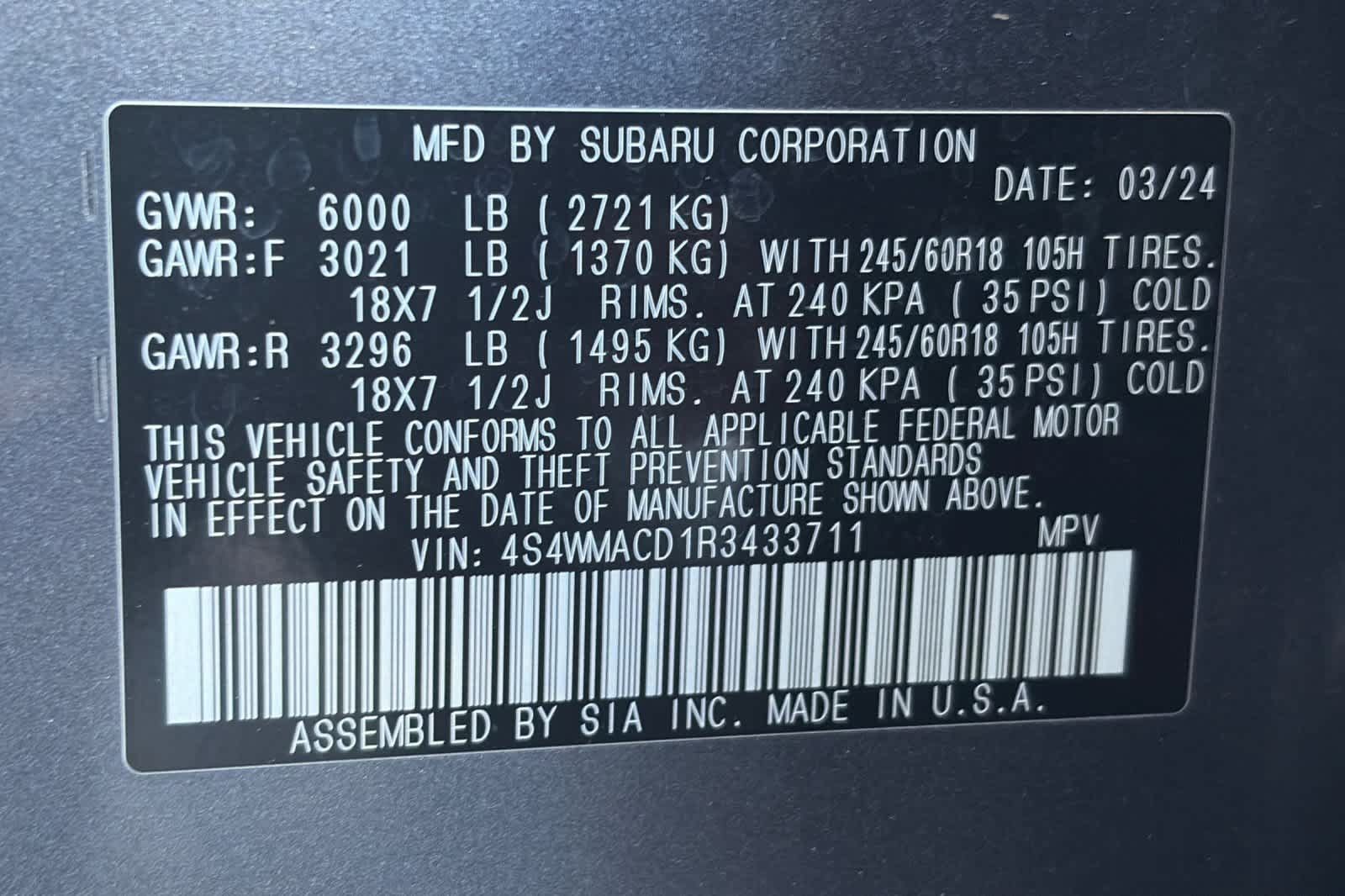 Used 2024 Subaru Ascent Premium w/ Convenience Package AWD/4WD image 34