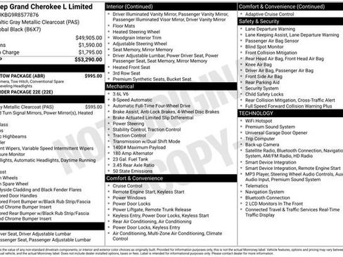 Used 2024 Jeep Grand Cherokee L Limited w/ Trailer Tow Package AWD/4WD image 16