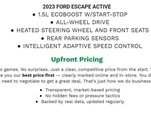 Certified 2023 Ford Escape Active w/ Tech Pack #1 image 2
