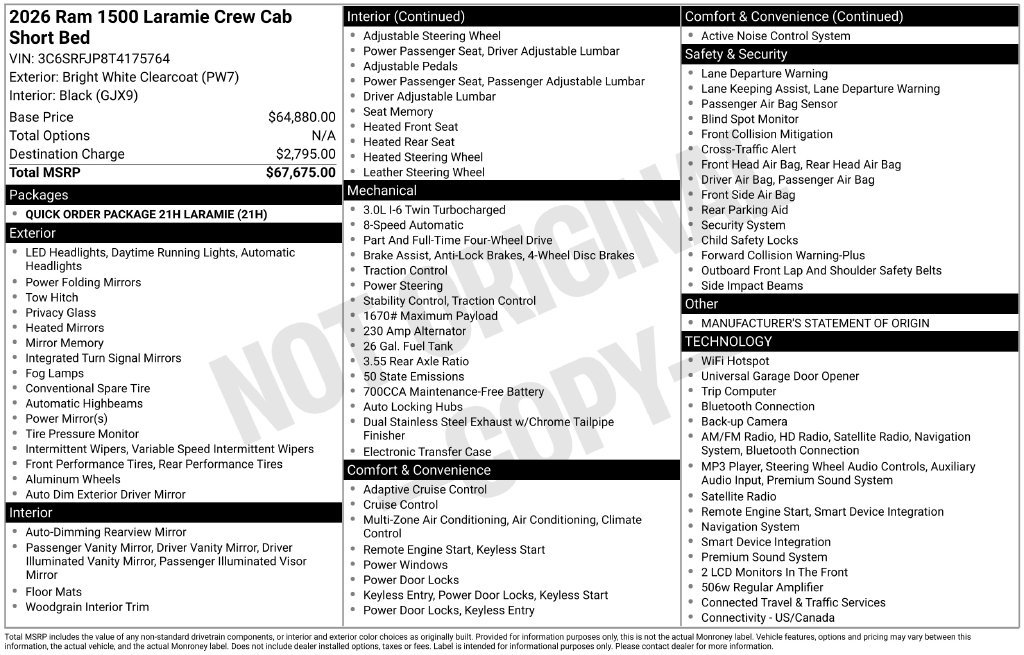 Used 2026 RAM 1500 Laramie AWD/4WD image 6
