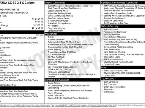 Used 2023 MAZDA CX-30 AWD 2.5 S w/ Preferred Package image 3