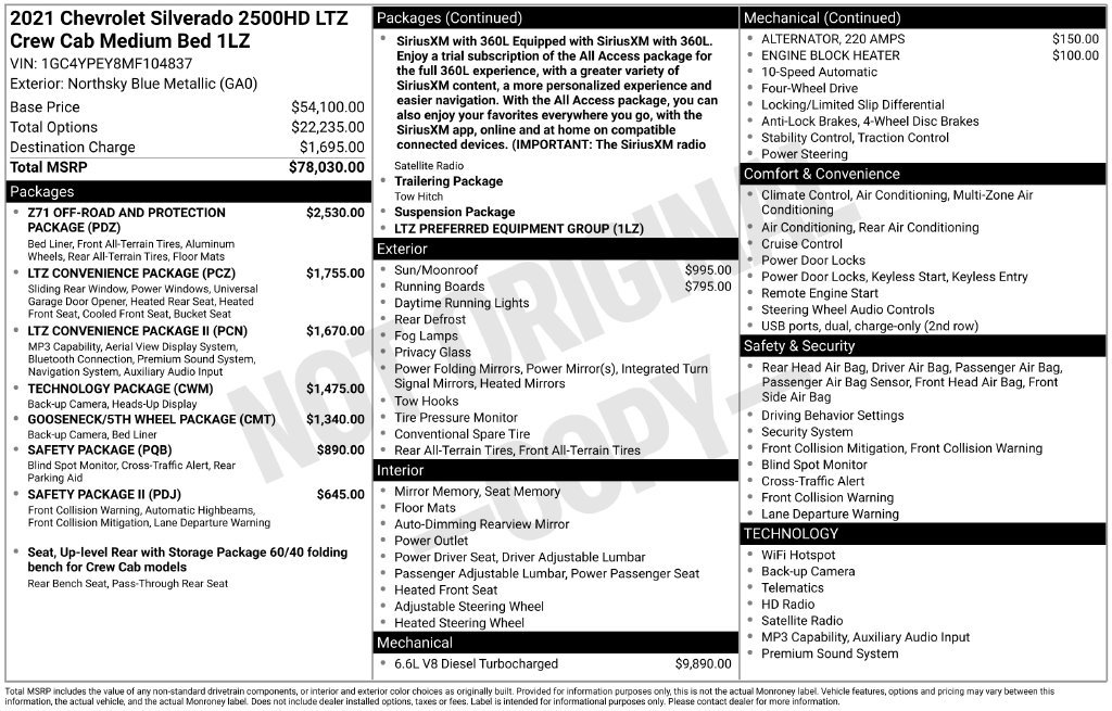 Certified 2021 Chevrolet Silverado 2500 LTZ AWD/4WD image 9