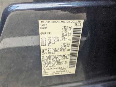 Used 2016 Nissan Murano SL w/ SL Technology Package image 15