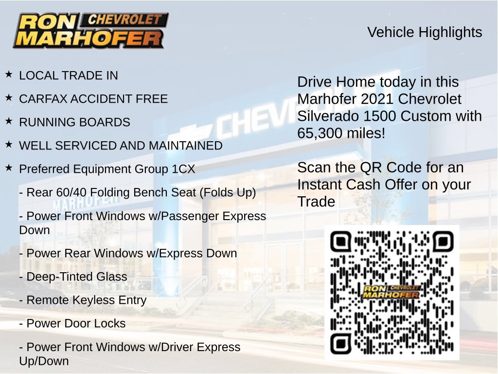 Used 2021 Chevrolet Silverado 1500 Custom w/ LPO, Dark Essentials Package AWD/4WD image 15