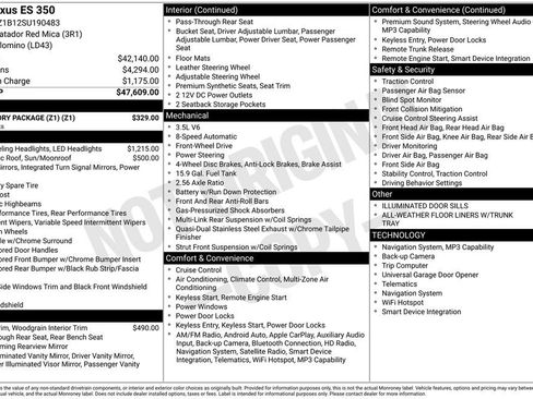 Used 2025 Lexus ES 350 w/ Accessory Package (Z1) FWD image 12