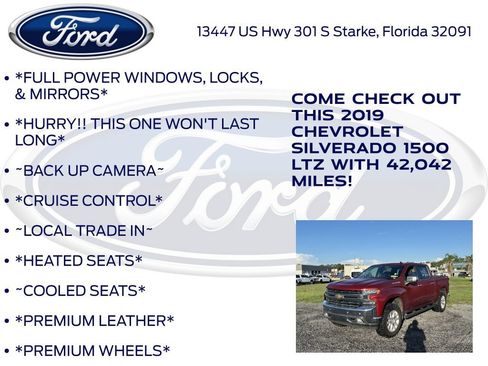 Used 2019 Chevrolet Silverado 1500 LTZ w/ LTZ Plus Package AWD/4WD image 12