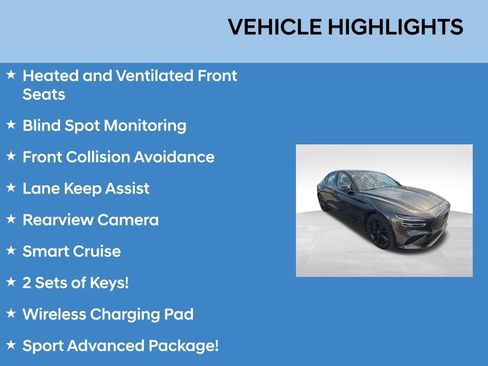 Used 2023 Genesis G70 3.3T w/ Sport Advanced Package AWD/4WD image 3