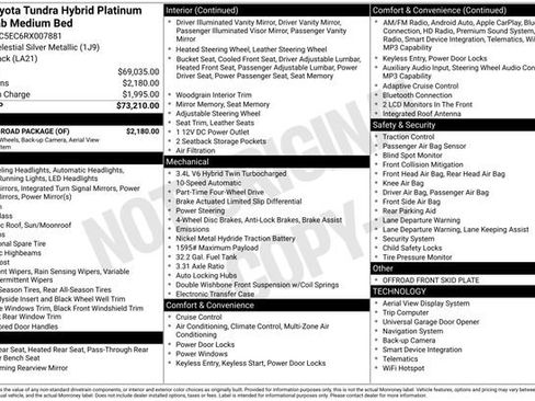 Used 2024 Toyota Tundra Platinum w/ TRD Off-Road Package AWD/4WD image 28