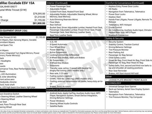 Used 2017 Cadillac Escalade ESV 4WD image 3
