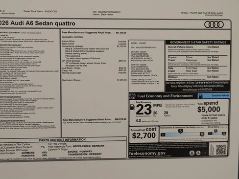 New 2026 Audi A6 Premium AWD/4WD image 33