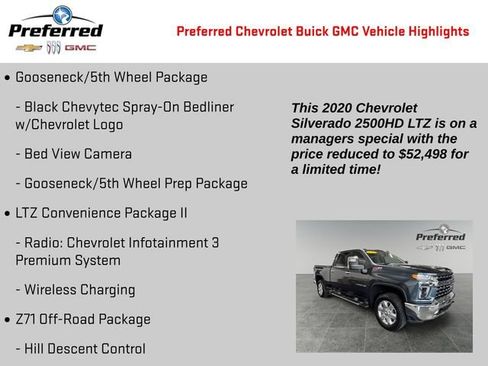 Certified 2020 Chevrolet Silverado 2500 LTZ w/ LTZ Plus Package AWD/4WD image 2