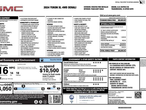 Used 2024 GMC Yukon XL Denali AWD/4WD image 2