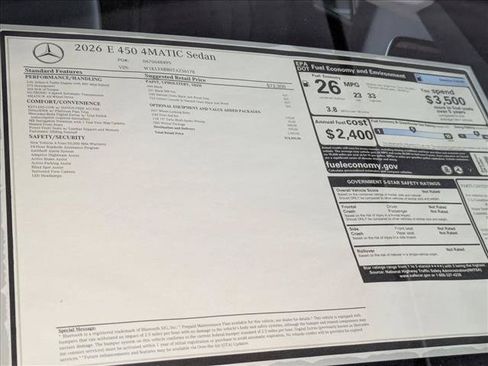 New 2026 Mercedes-Benz E 450 4MATIC Sedan image 19