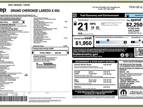 Used 2021 Jeep Grand Cherokee Laredo X image 10