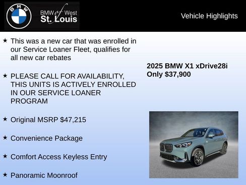 Used 2025 BMW X1 xDrive28i w/ Convenience Package image 8