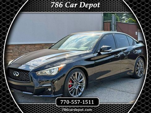 Used 2018 INFINITI Q50 Red Sport 400 w/ Sensory Package (Sport) RWD image 1