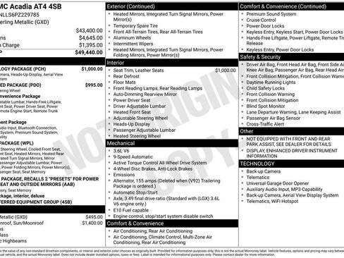Used 2023 GMC Acadia AT4 w/ Technology Package AWD/4WD image 49