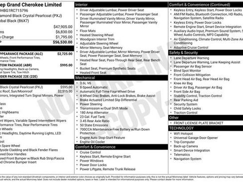 Used 2024 Jeep Grand Cherokee Limited w/ Black Appearance Package AWD/4WD image 2